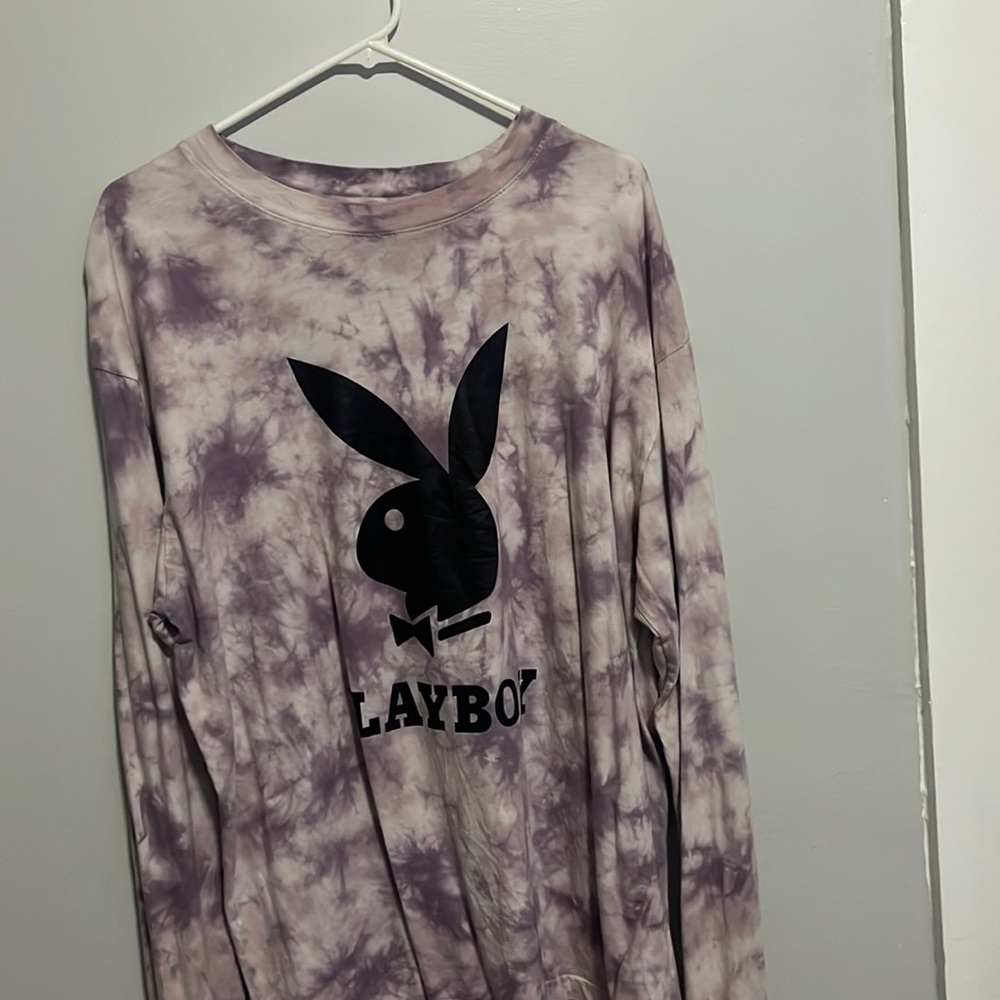 Purple Tie Dye Playboy Long Sleeve